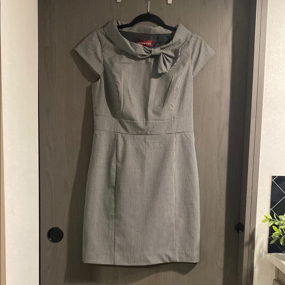 Merona Gray Sheath Dress with Cowl Neck Cap Sleeves